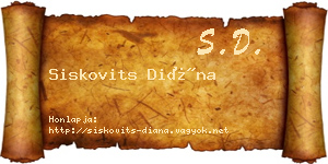 Siskovits Diána névjegykártya